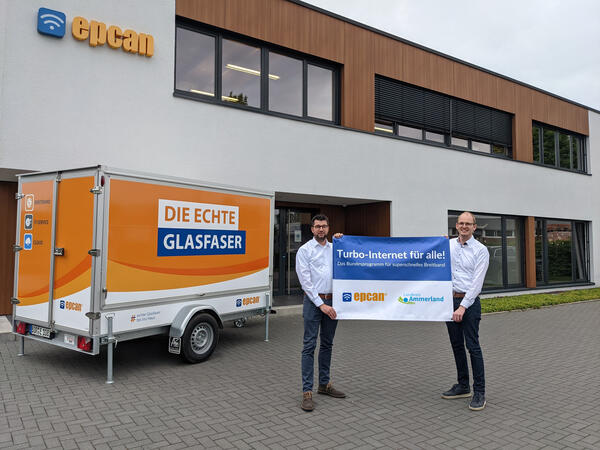 Gesch�fstf�hrer der Firma epcan: von links Nils Waning, Gesch�ftsf�hrer der epcan GmbH und Gerd Gevering