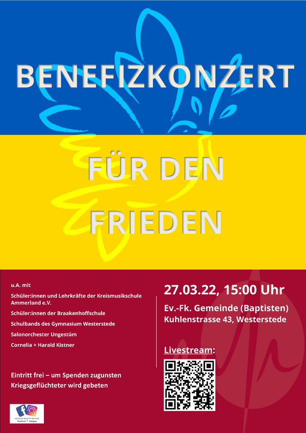 Benefizkonzert der Kreismusikschule am 27. März 2022