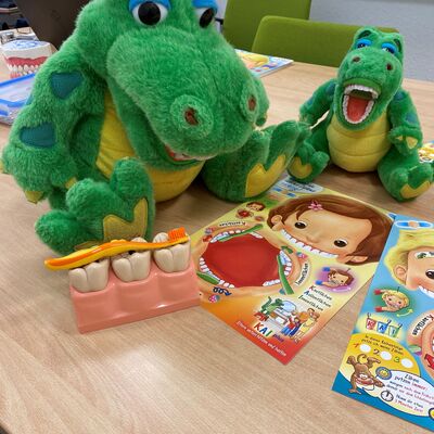 Kroko und der kleine Kroko bereiten sich vor