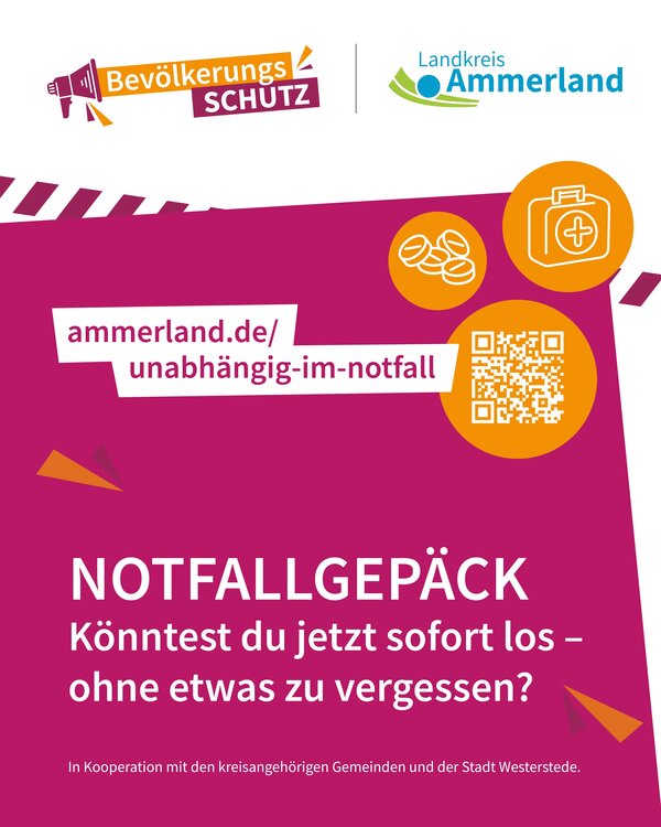 Infokarte Notfallgep�ck / Unabh�ngig im Notfall 