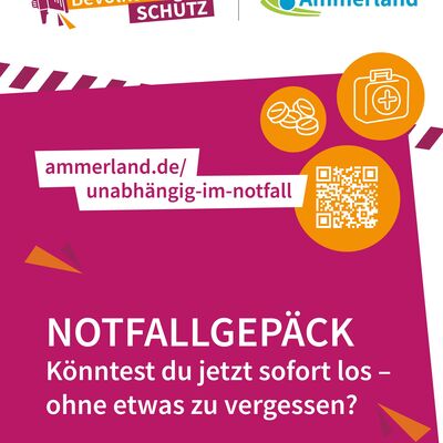 Infokarte Notfallgep�ck / Unabh�ngig im Notfall 