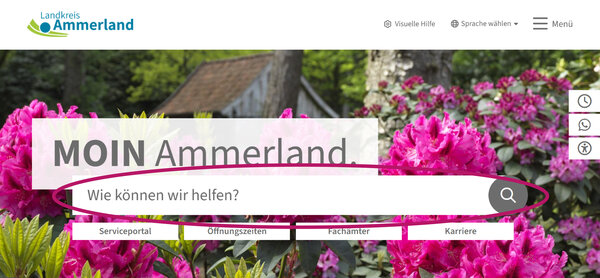 Bild vergr&ouml;&szlig;ern: Suche auf der Startseite