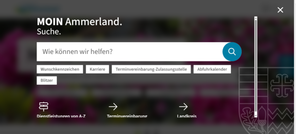 Bild vergr&ouml;&szlig;ern: Geöffnete Suche