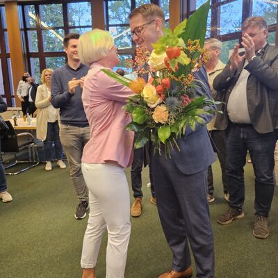 Landrätin gratuliert zukünftigem Landrat